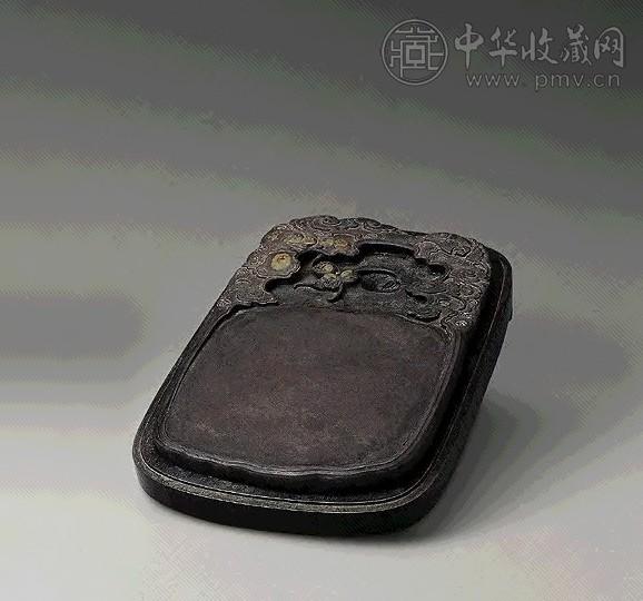 清中期 端石雕云蝠纹砚