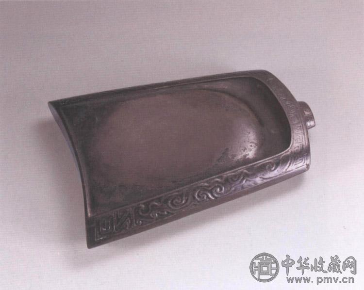 明 端石钟形砚(紫檀盒)