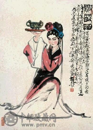 单柏钦 献爵图 镜心 设色