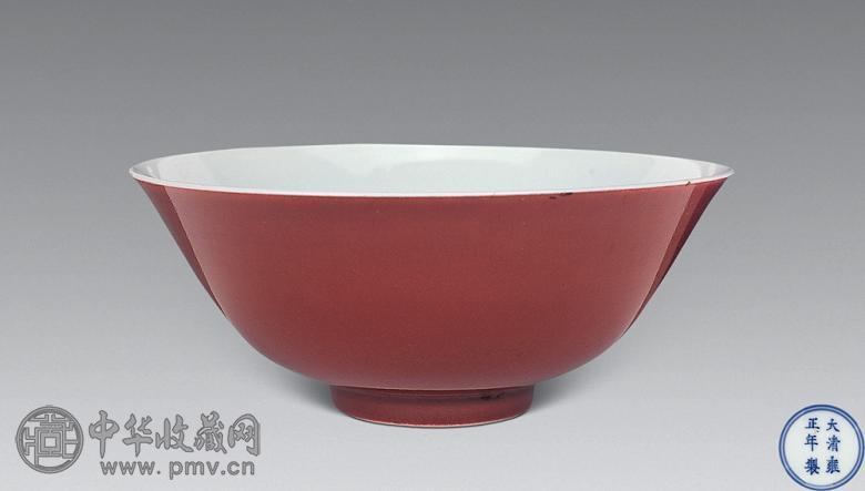 清雍正 祭红碗