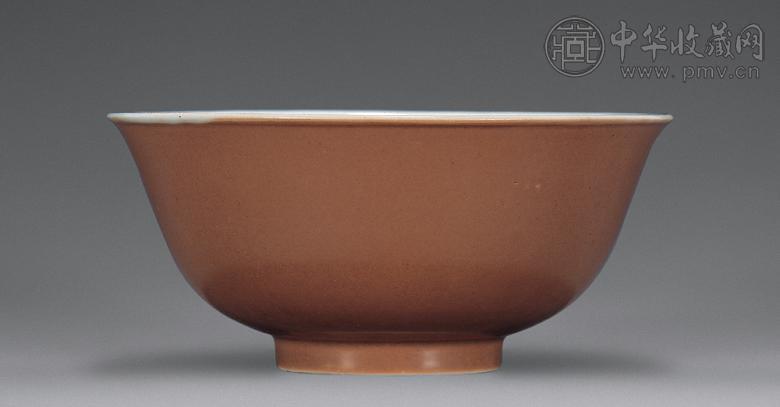 清光绪 酱釉碗