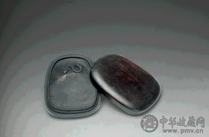 清代 红木盖端砚