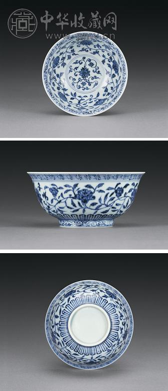 明永乐 青花缠枝花卉纹碗