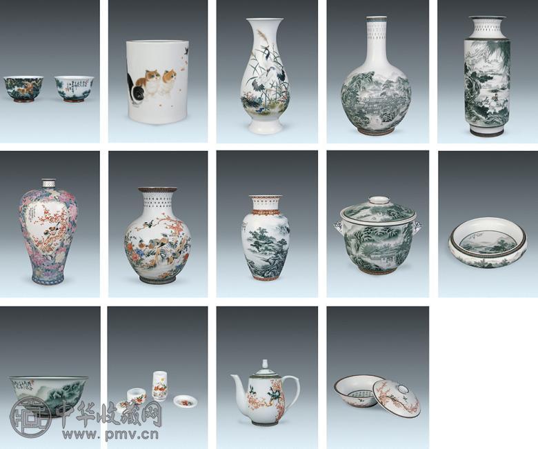 文革瓷 花鸟纹小碗