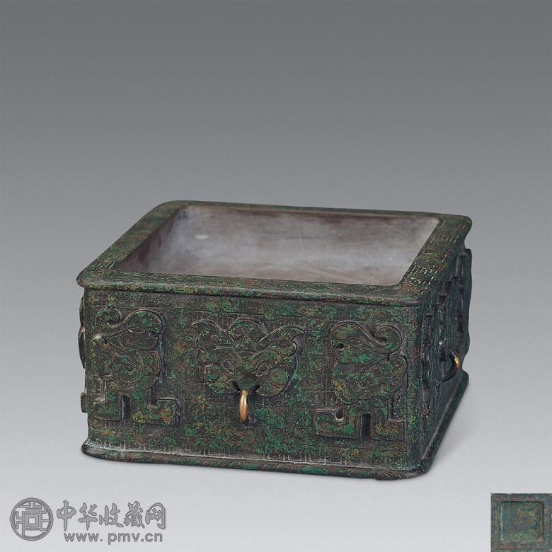 清乾隆 仿唐石渠乾隆御题诗饕餮纹端砚