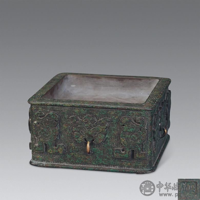 清乾隆 仿唐石渠乾隆御题诗饕餮纹端砚