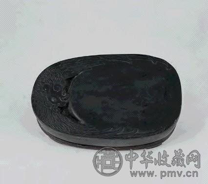 清 凤纹端砚(带木盒)