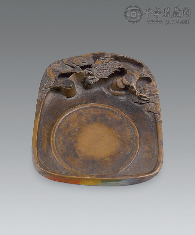 清 石雕龙纹砚