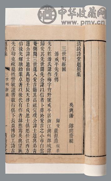 清绮诗堂题照集不分卷 清 潘鎔撰