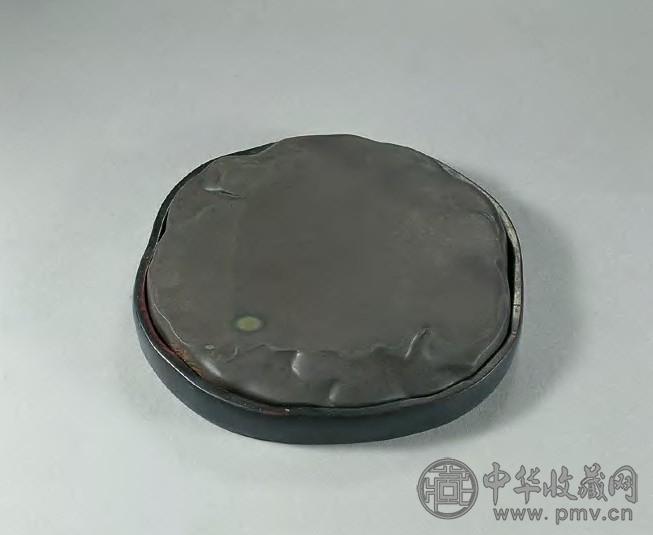 清中期 随形带眼端砚(红木盒)