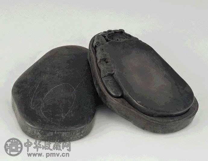 清 端石瓜蝶砚