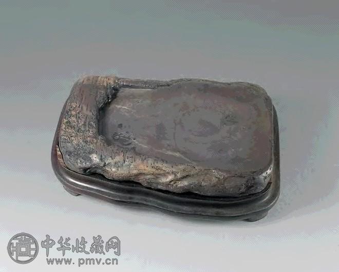 明末 芭蕉随形端石砚