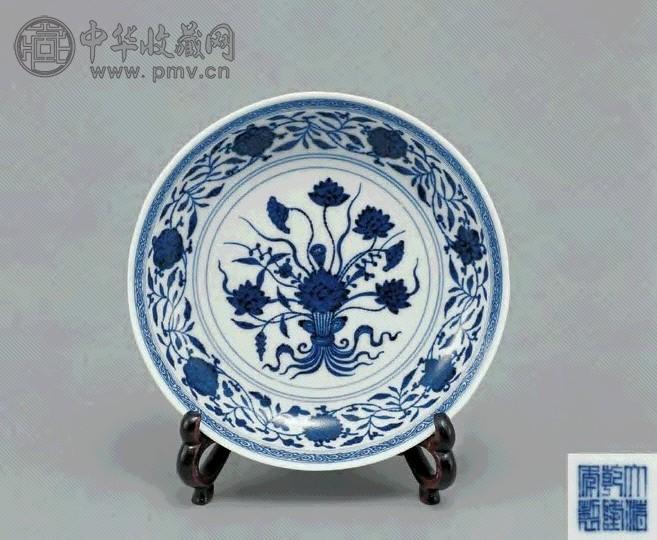 清乾隆青花一把莲纹盆(1件) 收藏资讯|艺术家|书画家|书画名人|书法家