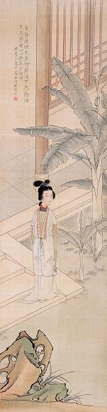 卜孝怀 仕女 立轴 绢本