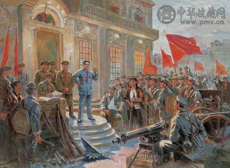 黎冰鸿 1977年 南昌起义 布面油画