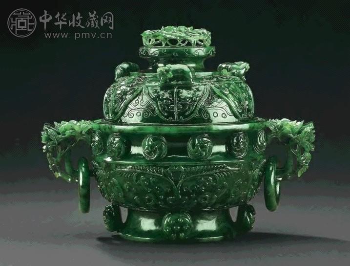 痕都斯坦式碧玉活环饕餮纹盖炉 收藏资讯|艺术家|书画家|书画名人|书法家-中华收藏网