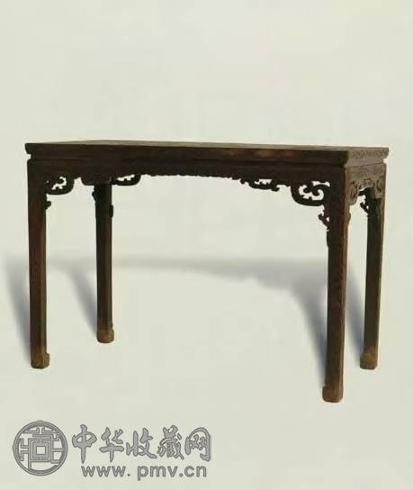 清早期 黄花梨有束腰雕花画桌