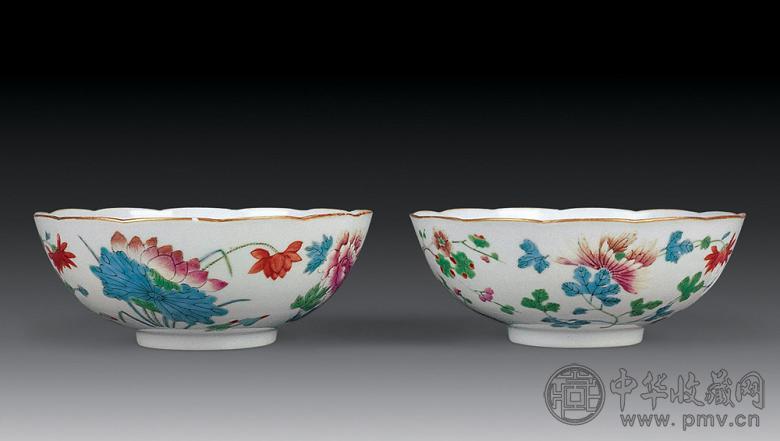 清同治粉彩四季花大碗(1对) 收藏资讯|艺术家|书画家|书画名人|书法家