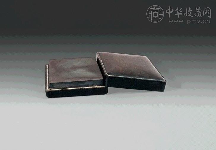 清 端石蕉叶白板式砚