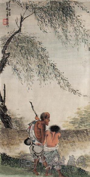 徐操 人物 镜心 绢本