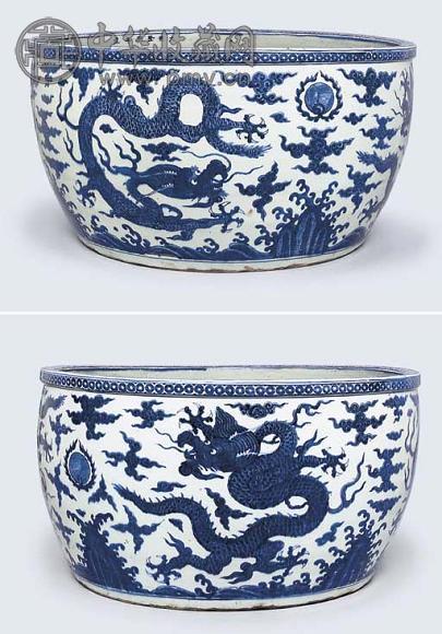 明代隆庆青花龙纹大缸收藏资讯|艺术家|书画家|书画名人|书法家-中华收藏网