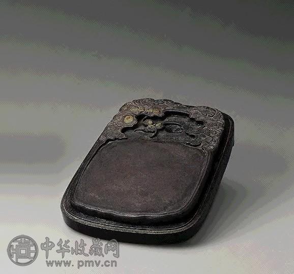 清中期 端石雕云蝠纹砚