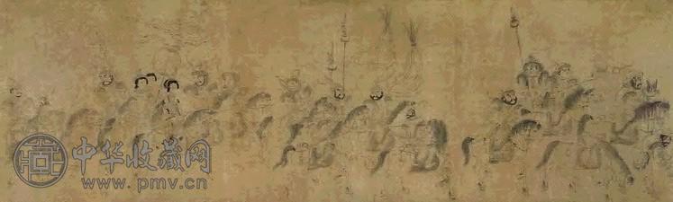 丁元公 明妃出塞图 手卷 绢本