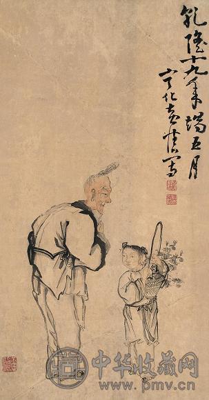 黄慎 人物 立轴 纸本