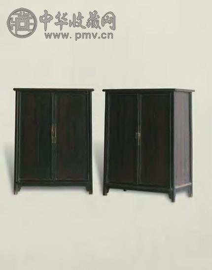 清中期 紫檀圆角炕柜(1对)