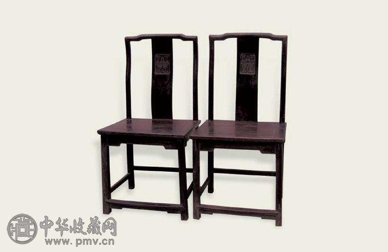 清 红木南官帽椅(2件)