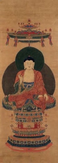 清 如来说法 轴