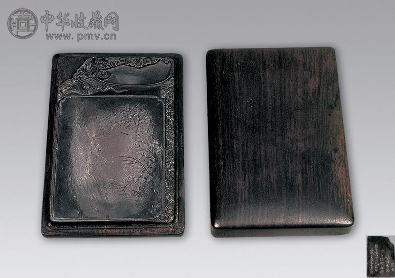 清代 老坑云蝠砚