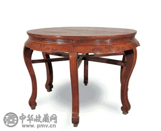 清 榉木半圆桌(1对)