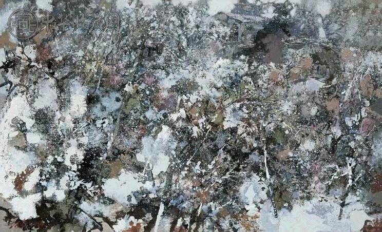 洪凌 2004年 梅花欢喜漫天雪 布面油画