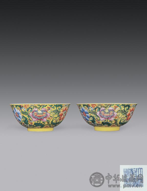 清乾隆珐琅彩花卉碗(1对) 收藏资讯|艺术家|书画家|书画名人|书法家