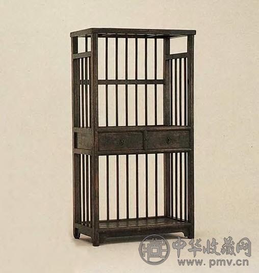 清中期 榆木直棂书架