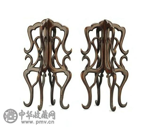 明 黄花梨帽架(1对)