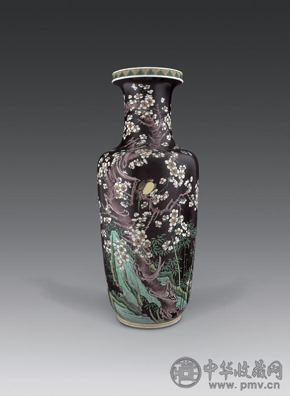 中国古美術品 五彩 花鳥文 大碗 大清康煕年製 22cm 鉢 中国古美術品