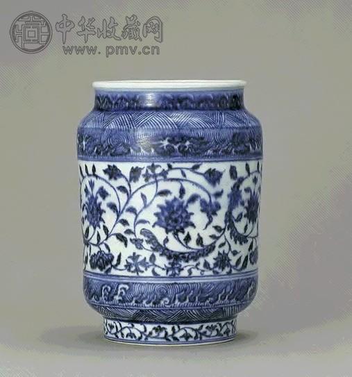 明永乐 青花缠枝莲纹壮罐