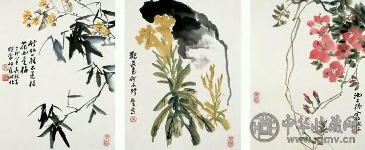 吴养木 当代 花卉 册页(12开)