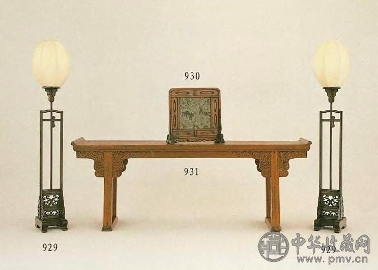 清中期 楠木梗面翘头案