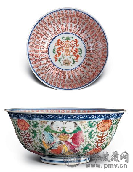 中国美術品 古玩 大清嘉慶年製在銘 十錦粉彩 大