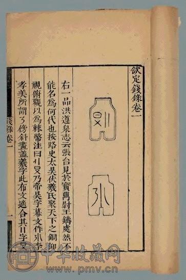 清乾隆 钦定钱录十六卷(6册)