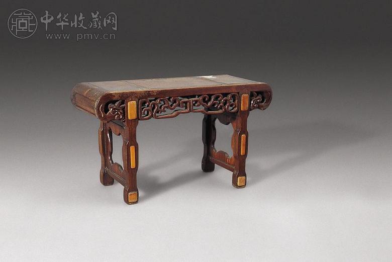 清 红木嵌黄杨小几