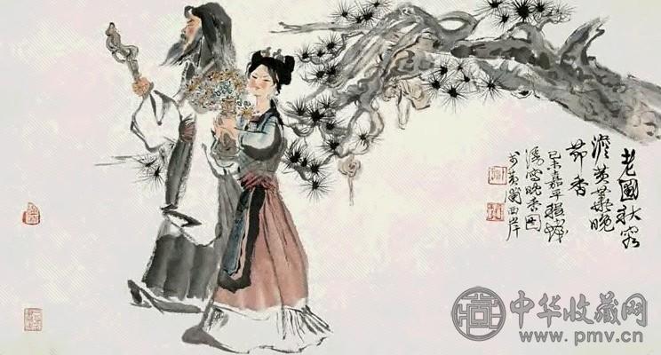 程十发 1979年作 晚香图 镜心 设色纸本