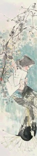 林墉 人物 镜心 设色纸本