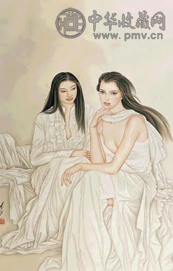 冯长江 青春 立轴 设色纸本