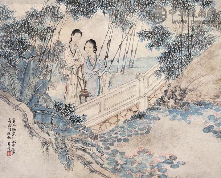 潘雅声 仕女 立轴 纸本