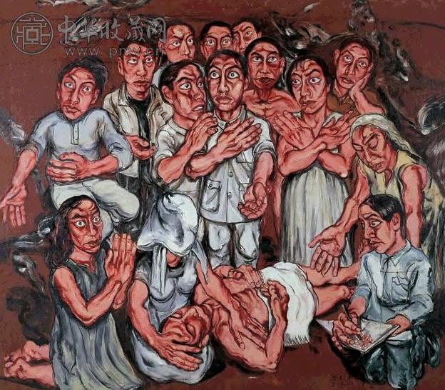 曾梵志 1994年 协和医院系列 布面油画