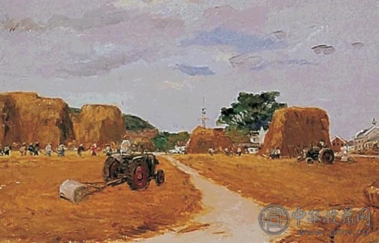 杨秋人 1963年作 丰收 油画纸板